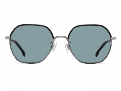 HUGO BOSS Black BOSS 1107/F/S Sunglasses, 0KJ1 DARK RUTHENIUM
