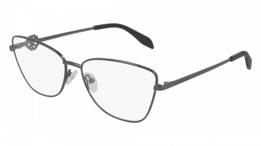 Alexander McQueen AM0290O Eyeglasses, 001 - RUTHENIUM