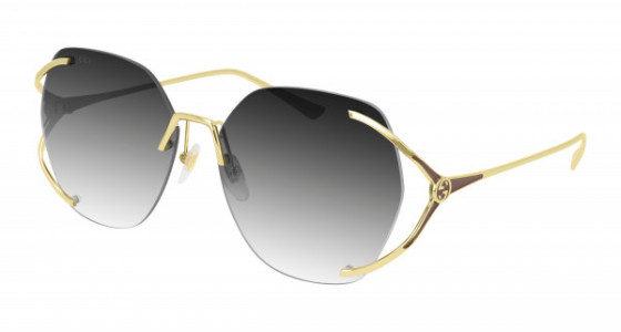 Gucci GG0651S Sunglasses, 002 - GOLD with GREY lenses