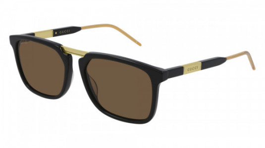 Gucci GG0842S Sunglasses, 001 - BLACK with BROWN lenses
