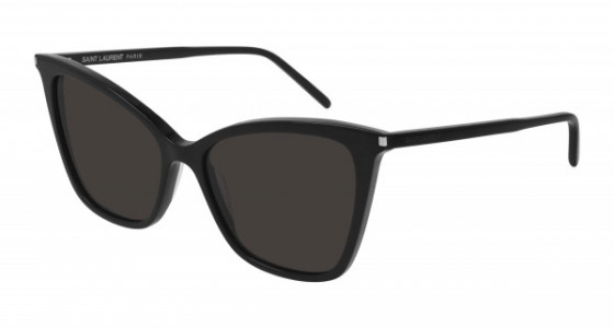 Saint Laurent SL 384 Sunglasses, 001 - BLACK with BLACK lenses