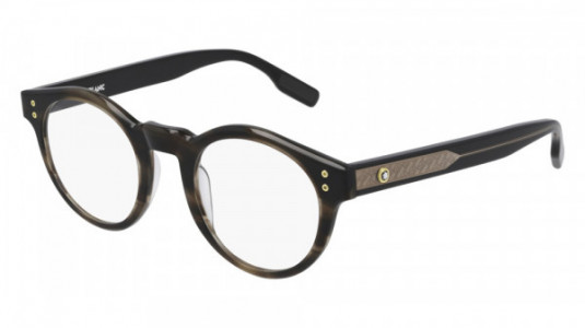 Montblanc MB0123O Eyeglasses, 002 - BROWN