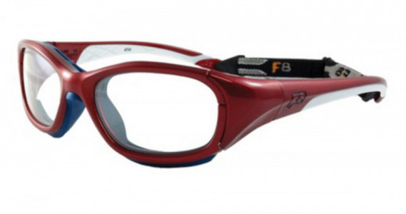Rec Specs Slam Patriot Sports Eyewear, 704 Shiny Crimson/White (Clear with Silver Flash)