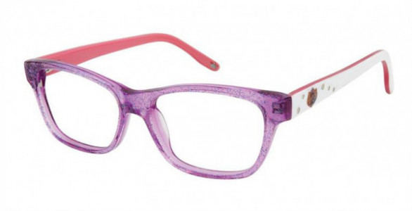 Disney Eyewear PRINCESSES PRE4 Eyeglasses, Pink Glitter-White