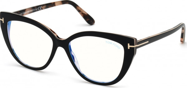Tom Ford FT5673-B Eyeglasses, 005 - Black/Monocolor / Black/Monocolor