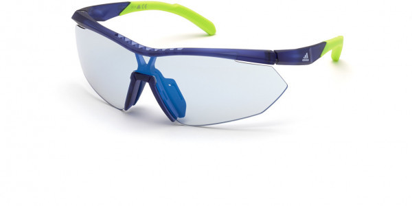 adidas SP0016 Sunglasses, 91X - Matte Blue / Blue Mirror