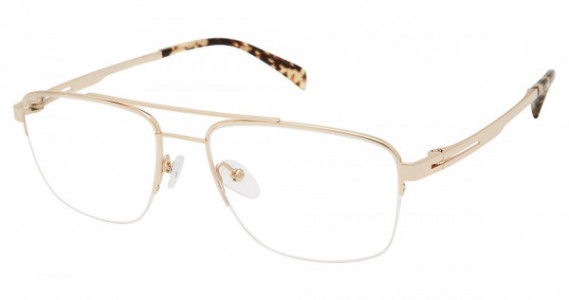 TLG LYNU045 Eyeglasses, C01 SHINY DARK GOLD