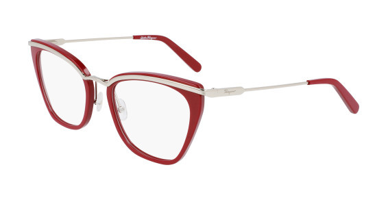 Ferragamo SF2205 Eyeglasses, (639) WINE/GOLD
