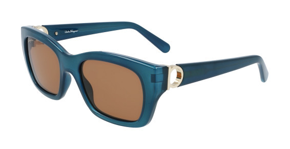 Ferragamo SF1012S Sunglasses, (414) CRYSTAL NAVY BLUE