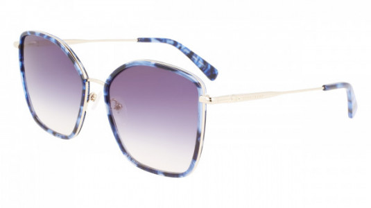Longchamp LO685S Sunglasses, (745) GOLD/TEXTURED BLUE