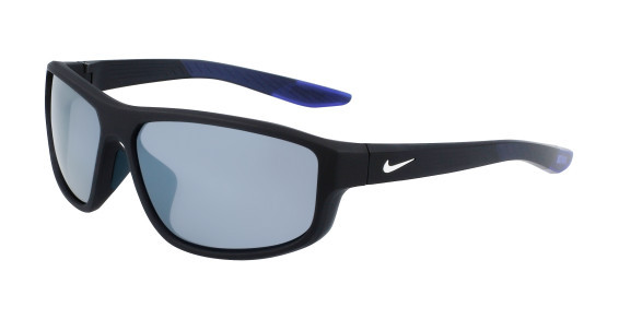 Nike NIKE BRAZEN FUEL DJ0805 Sunglasses, (451) MATTE OBSIDIAN/GREY-SILVER FLA