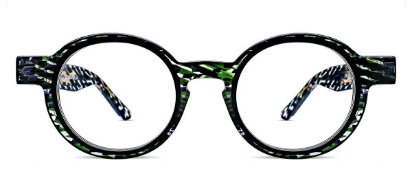 Thierry Lasry ENERGY Eyeglasses, Green Pattern & Black
