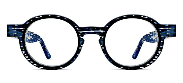 Thierry Lasry ENERGY Eyeglasses, Blue Pattern & Black