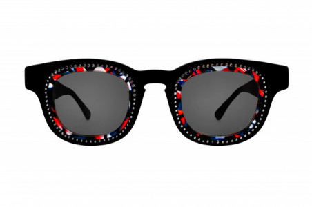 Thierry Lasry PARIS SAINT-GERMAIN X THIERRY LASRY W/ CRYSTALS Sunglasses, Black w/ Black Crystals