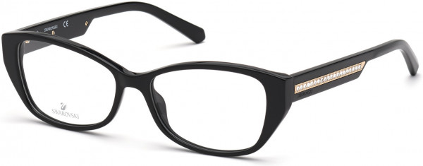 Swarovski SK5391 Eyeglasses, 001 - Shiny Black