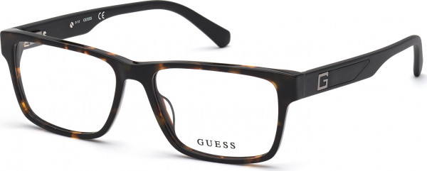 Guess GU50018 Eyeglasses, 052 - Dark Havana / Matte Black