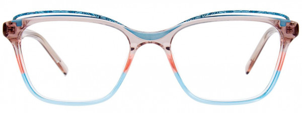 Takumi TK1172 Eyeglasses, 010 - Crystal Light Brown & Salmon & Turquoise