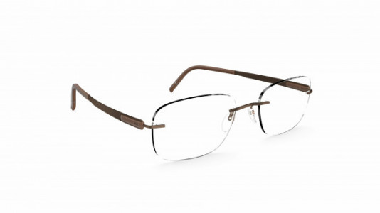 Silhouette Blend HC Eyeglasses, 6040 Leather Brown