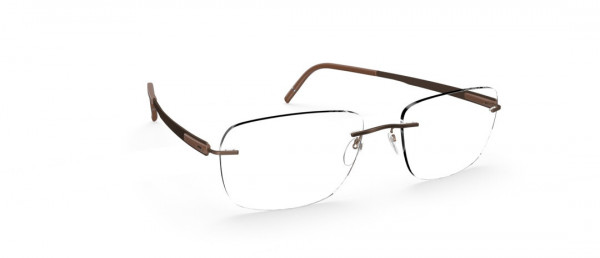 Silhouette Blend KS Eyeglasses, 6040 Leather Brown