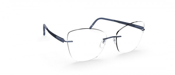 Silhouette Blend KU Eyeglasses, 4540 Navy Blue