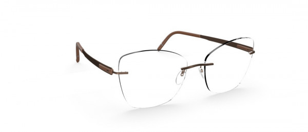 Silhouette Blend KU Eyeglasses, 6040 Leather Brown