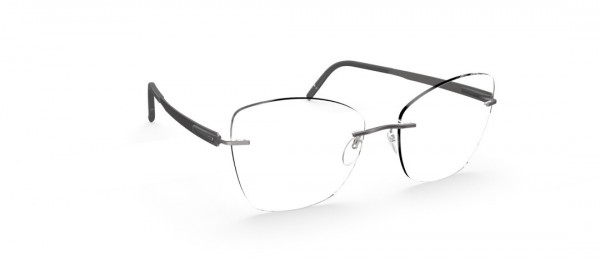 Silhouette Blend KU Eyeglasses, 6560 Smoky Black