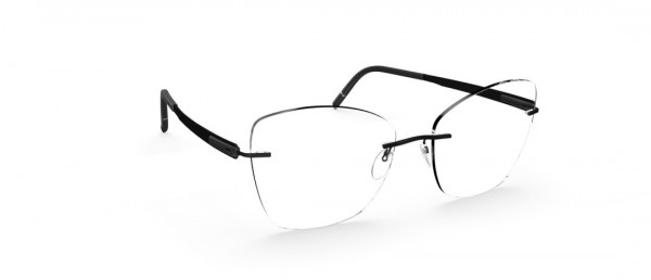 Silhouette Blend KU Eyeglasses, 9040 Pure Black