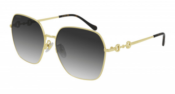 Gucci GG0882SA Sunglasses, 001 - GOLD with GREY lenses
