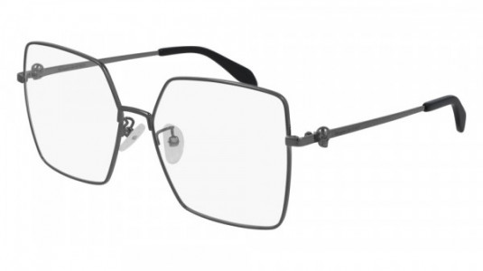 Alexander McQueen AM0276O Eyeglasses, 001 - RUTHENIUM