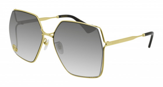Gucci GG0817S Sunglasses, 006 - GOLD with GREY lenses