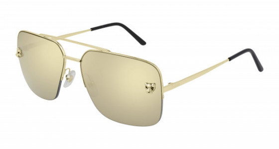 Cartier CT0244S Sunglasses, 003 - GOLD with GREY lenses