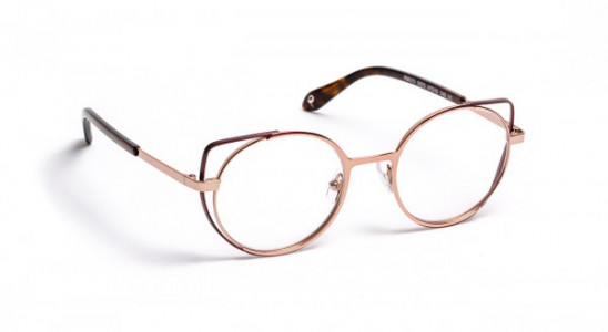 J.F. Rey PM075 Eyeglasses, SHINY PINK GOLD/SATIN PLUM (5575)