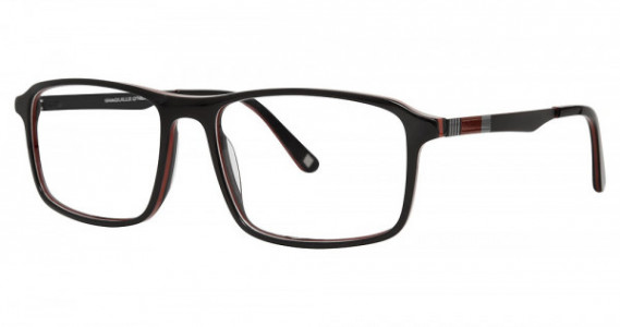 Shaquille O’Neal Shaquille O&#39;Neal 172Z Eyeglasses, 239 Blk/Red