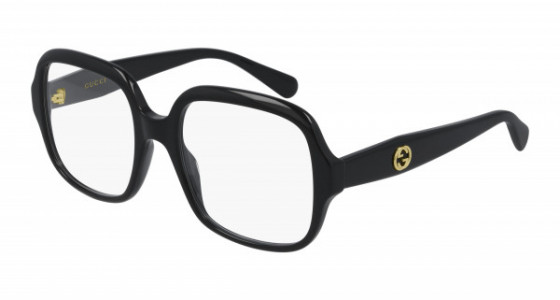 Gucci GG0799O Eyeglasses, 001 - BLACK with TRANSPARENT lenses