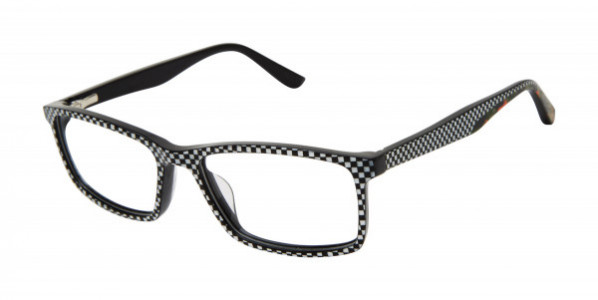 Zuma Rock ZR013 Eyeglasses, Black / White Checker (BLK)