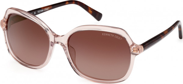 Kenneth Cole New York KC7256 Sunglasses, 72H - Shiny Light Pink / Dark Havana