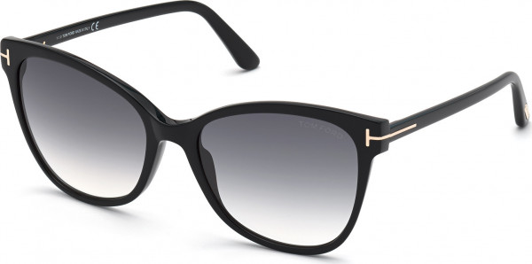 Tom Ford FT0844 ANI Sunglasses, 01B - Shiny Black / Shiny Black