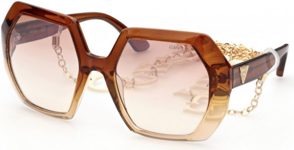 Guess GU7786 Sunglasses, 47G - Light Brown/other / Brown Mirror