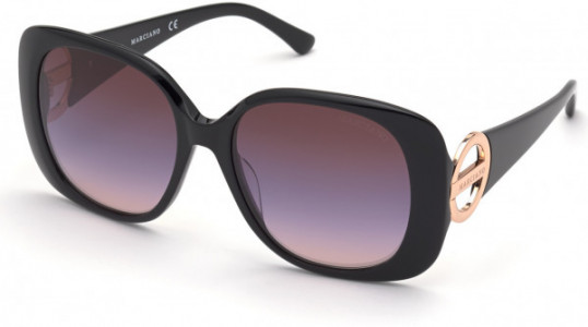 GUESS by Marciano GM0815 Sunglasses, 01Z - Shiny Black  / Gradient Or Mirror Violet