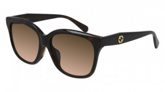 Gucci GG0800SA Sunglasses, 003 - HAVANA with BROWN lenses