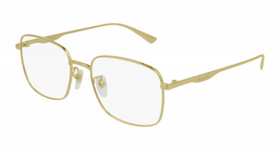 Gucci GG0869OA Eyeglasses, 002 - GOLD with TRANSPARENT lenses