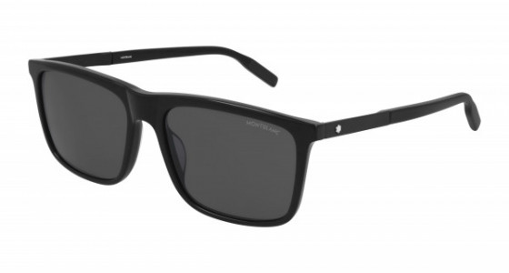 Montblanc MB0116S Sunglasses, 001 - BLACK with GREY lenses