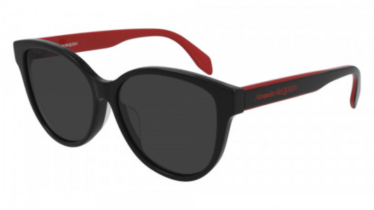 Alexander McQueen AM0303SK Sunglasses, 003 - BLACK with GREY lenses