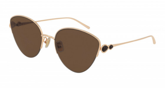 Boucheron BC0115S Sunglasses, 003 - GOLD with BROWN lenses