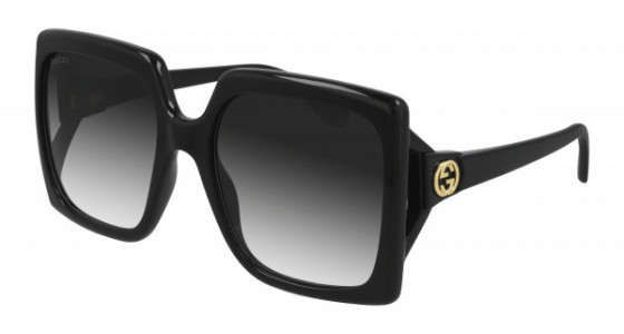 Gucci GG0876S Sunglasses, 001 - BLACK with GREY lenses