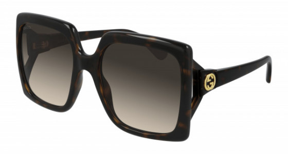 Gucci GG0876S Sunglasses, 002 - HAVANA with BROWN lenses