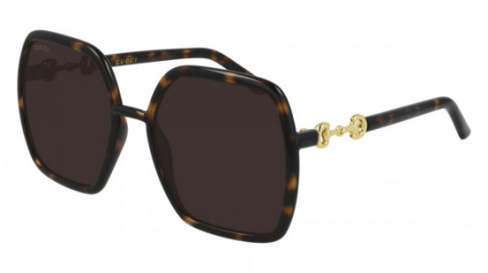 Gucci GG0890S Sunglasses, 002 - HAVANA with BROWN lenses
