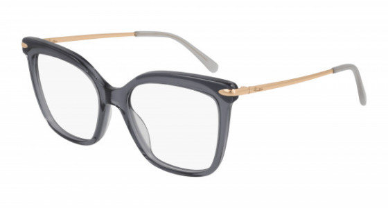 Pomellato PM0094O Eyeglasses, 001 - BLACK with GOLD temples and TRANSPARENT lenses