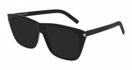 Saint Laurent SL 431 SLIM Sunglasses, 001 - BLACK with BLACK lenses