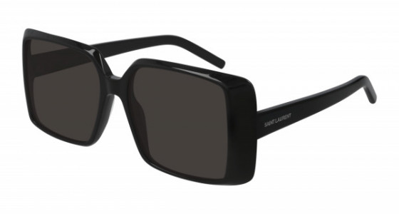 Saint Laurent SL 451 Sunglasses, 001 - BLACK with BLACK lenses